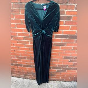EUC Vince Camuto Green Velvet Jumpsuit